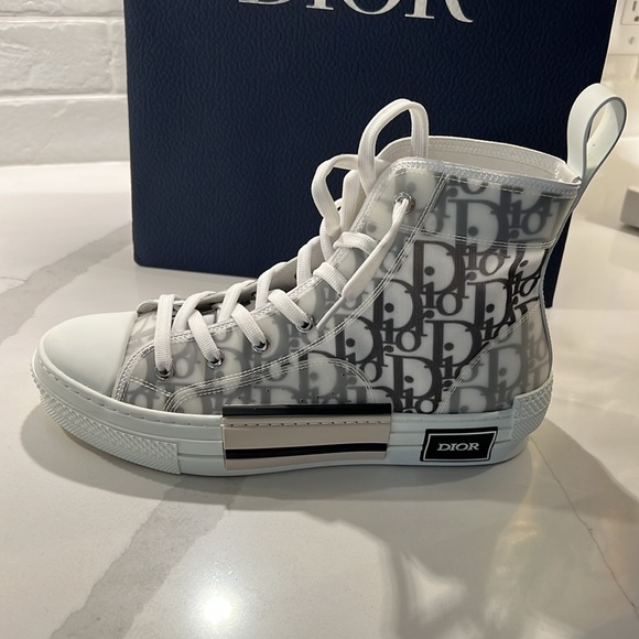 Christian Dior high top sneakers worn once almost new condition - Picture 2 of 4